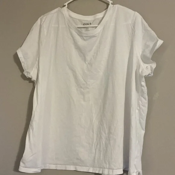 Pact White Short Sleeve Crewneck Tee Womens XXL Organic Cotton Basic Layering - Picture 3 of 5